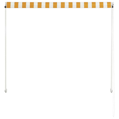 Tenda da Sole Retrattile 150x150 cm Giallo e Bianco