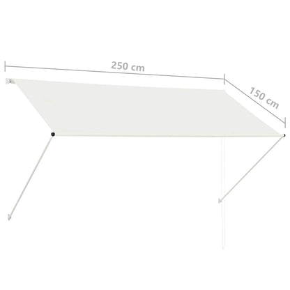 Tenda da Sole Retrattile 250x150 cm Crema