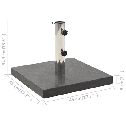 Base per Ombrellone in Granito 28,5 kg Quadrata Nera - homemem39