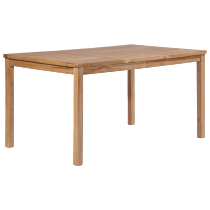 Tavolo da Giardino 150x90x77 cm in Legno Massello di Teak - homemem39