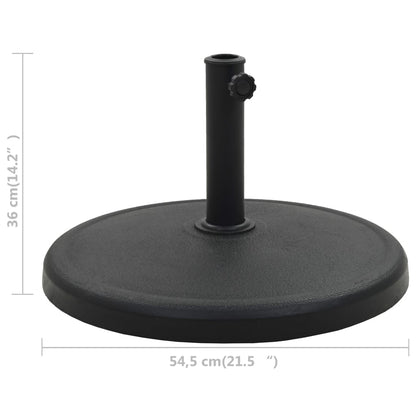 Base per Parasole Rotonda in Poliresina 19 kg Nera - homemem39