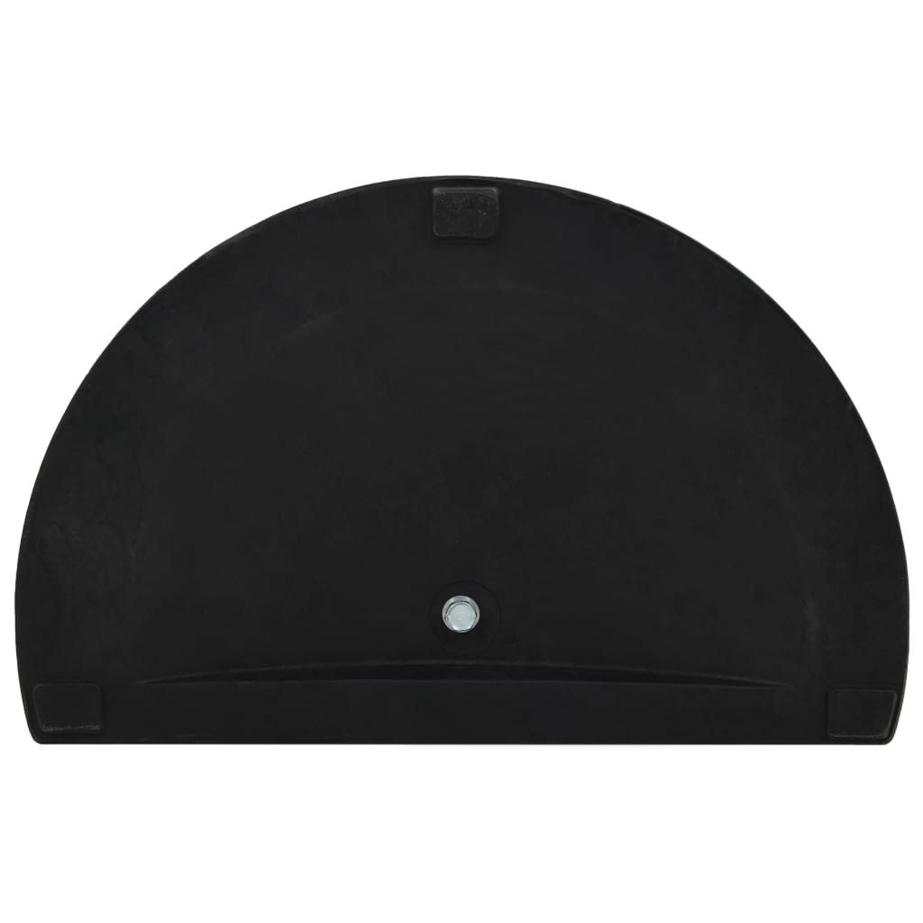 Base per Parasole Semicircolare in Poliresina 9 kg Nero