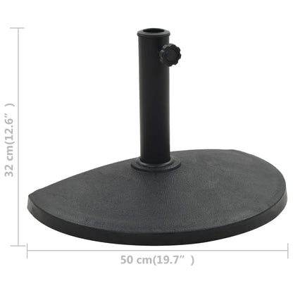 Base per Parasole Semicircolare in Poliresina 9 kg Nero