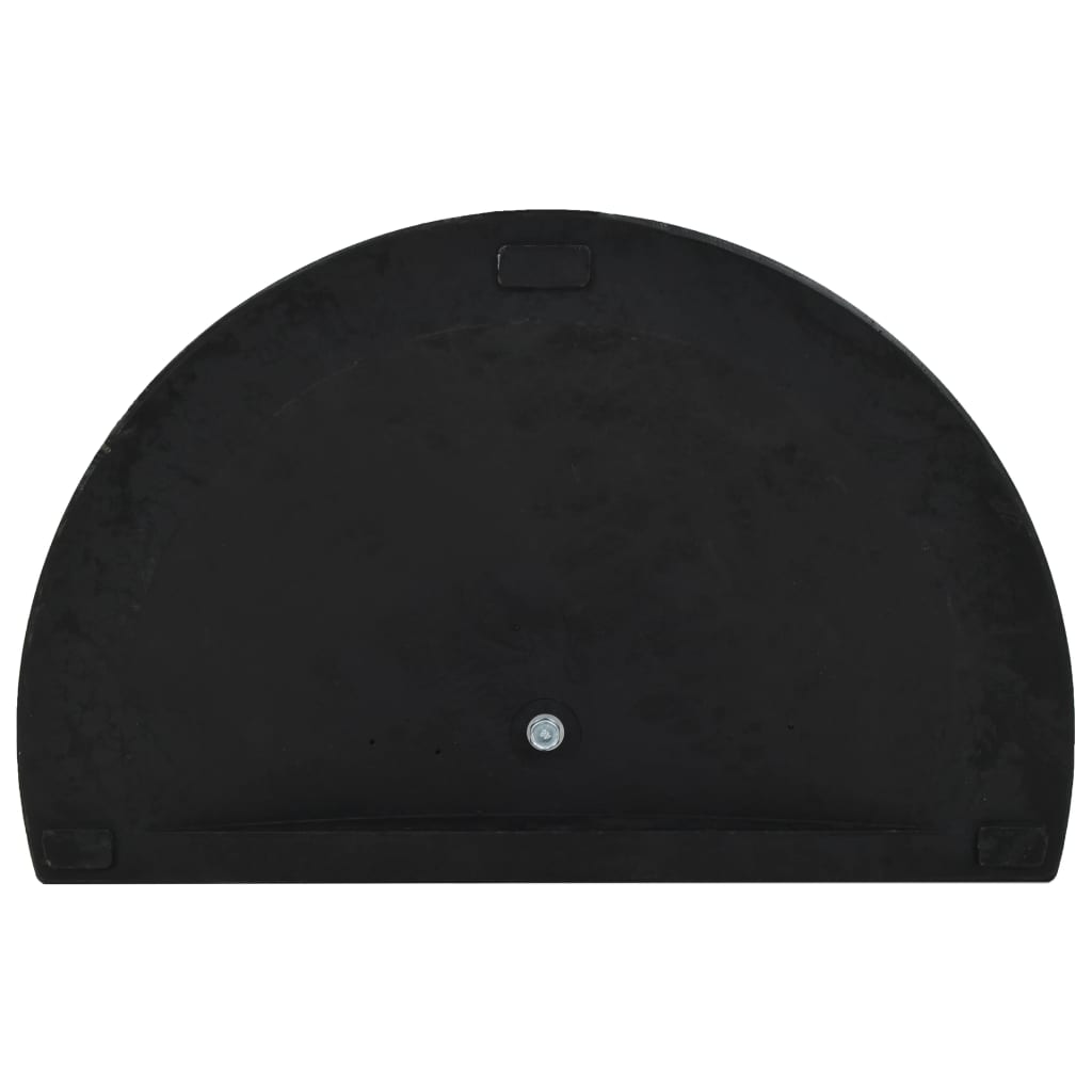 Base per Parasole Semicircolare in Poliresina 15 kg Nero - homemem39