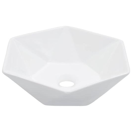 Lavandino 41x36,5x12 cm in Ceramica Bianco - homemem39