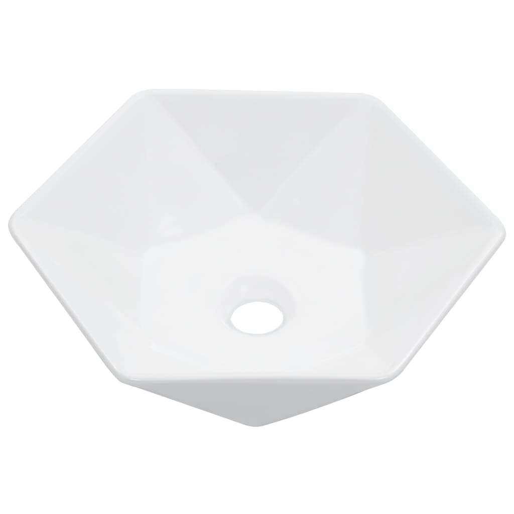 Lavandino 41x36,5x12 cm in Ceramica Bianco - homemem39