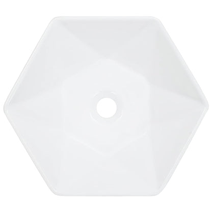 Lavandino 41x36,5x12 cm in Ceramica Bianco - homemem39