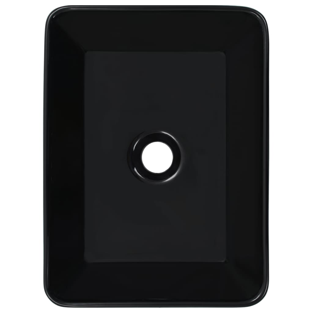 Lavandino 40x30x13 cm in Ceramica Nero - homemem39