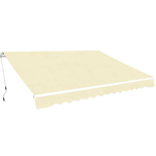 Tenda da Sole Pieghevole Manuale 400 cm Crema