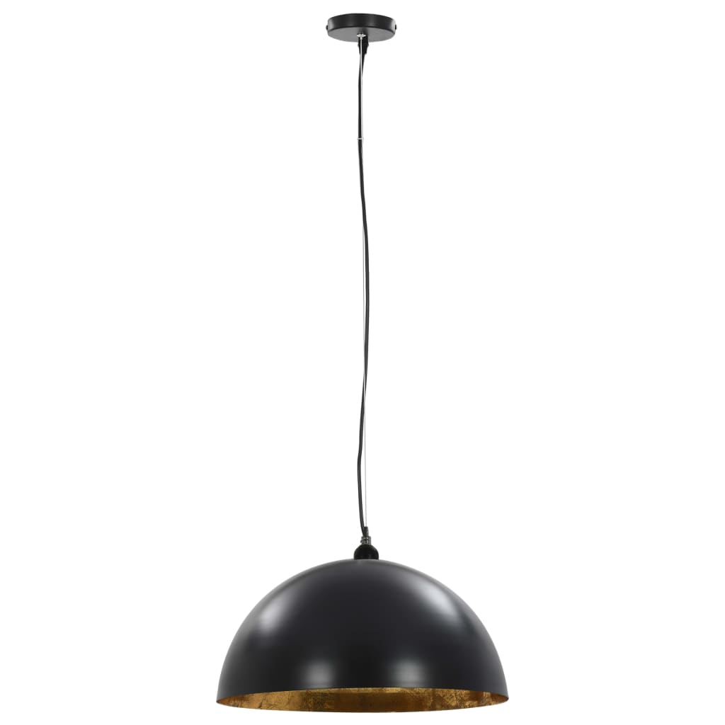 Lampadari 2 pz Nero e Oro Semi-Sferici 50 cm E27 - homemem39