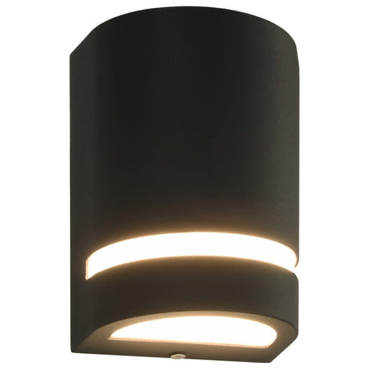 Lampade da Parete da Esterno 2 pz 35 W Nere Semicircolari - homemem39