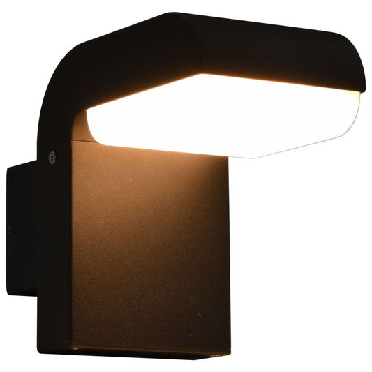 Lampada da Parete da Esterno a LED 9 W Nera Ovale