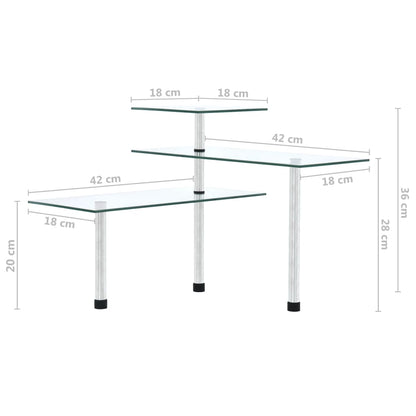 Scaffale da Cucina Angolare a 3 Livelli Vetro temperato