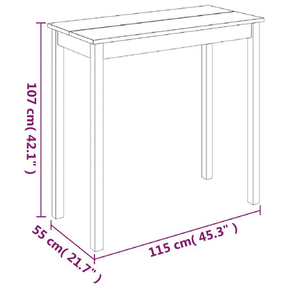 Tavolo da Bar in MDF Nero 115x55x107 cm - homemem39