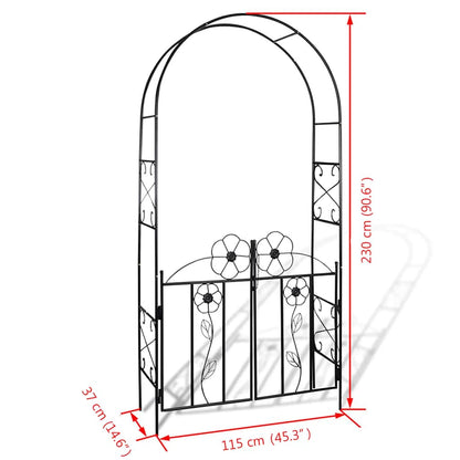 Arco con porta da giardino per piante rampicanti - homemem39