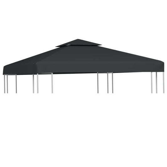 Telo di Ricambio per Gazebo 310g/m² Grigio Scuro 3x3m - homemem39