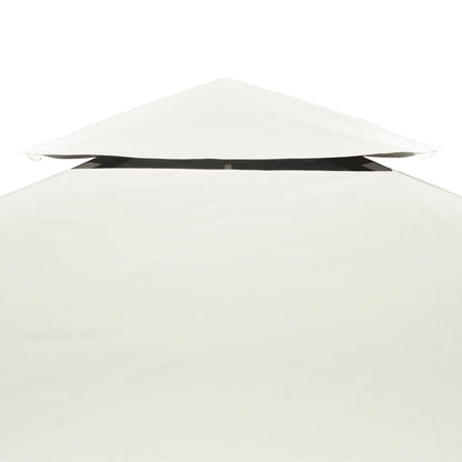 Telo di Ricambio per Gazebo 310g/m² Bianco Crema 3x4m - homemem39