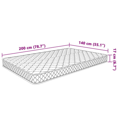 Materasso Viscoelastico con Memoria 200 x 140 x 17 cm - homemem39