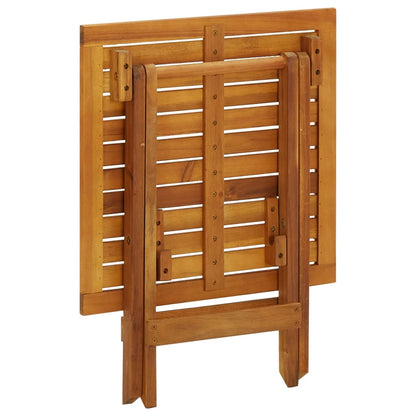 Tavolo da Bistrot 46x46x47 cm in Legno Massello di Acacia - homemem39