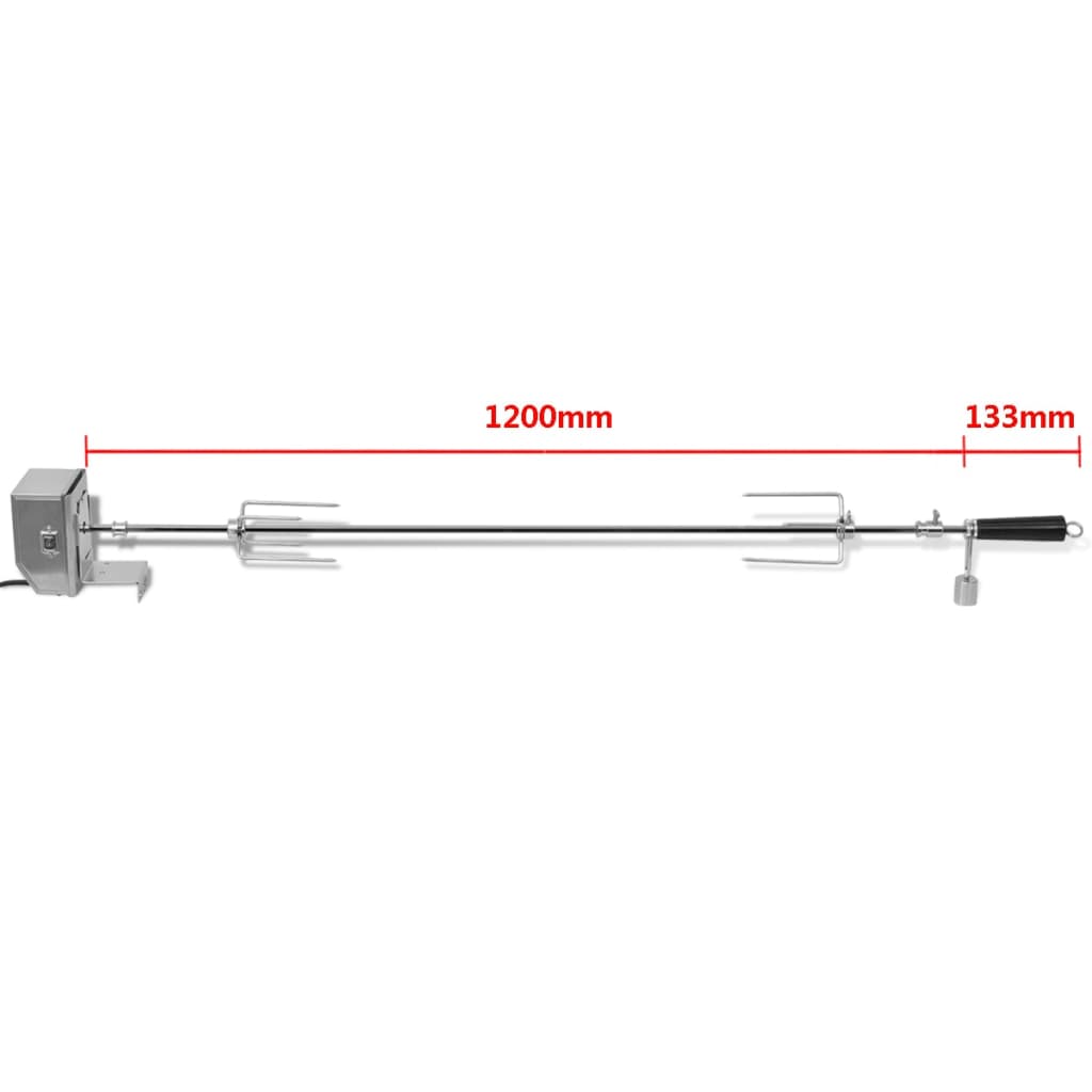 Spiedo professionale con motore in acciaio 1200 mm - homemem39