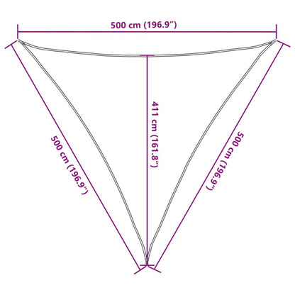 Parasole a Vela HDPE Triangolare 5x5x5 m Antracite - homemem39