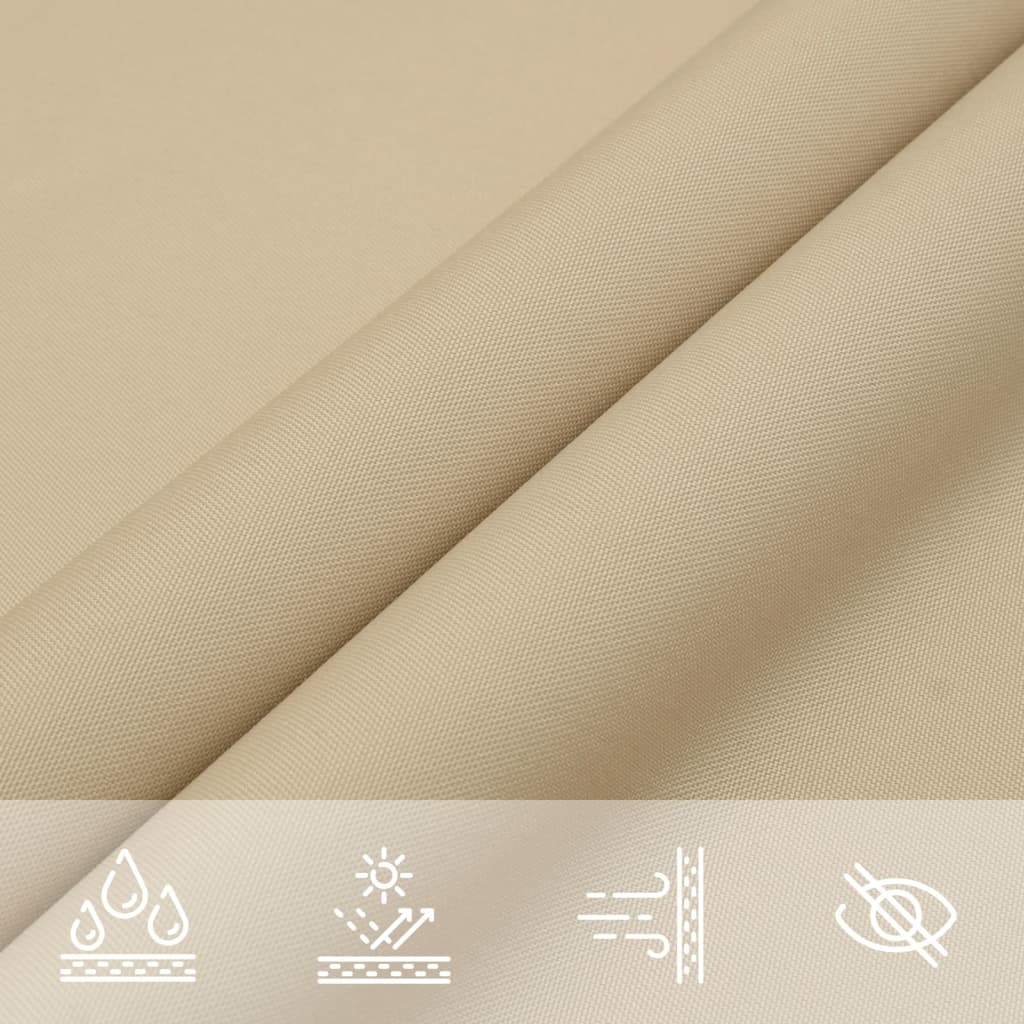 Parasole a Vela in Tela Oxford Quadrato 3,6x3,6 m Beige - homemem39