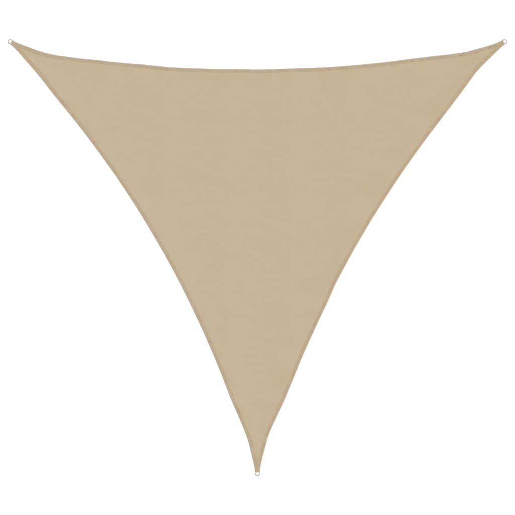 Parasole a Vela Oxford Triangolare 3,6x3,6x3,6 m Beige - homemem39