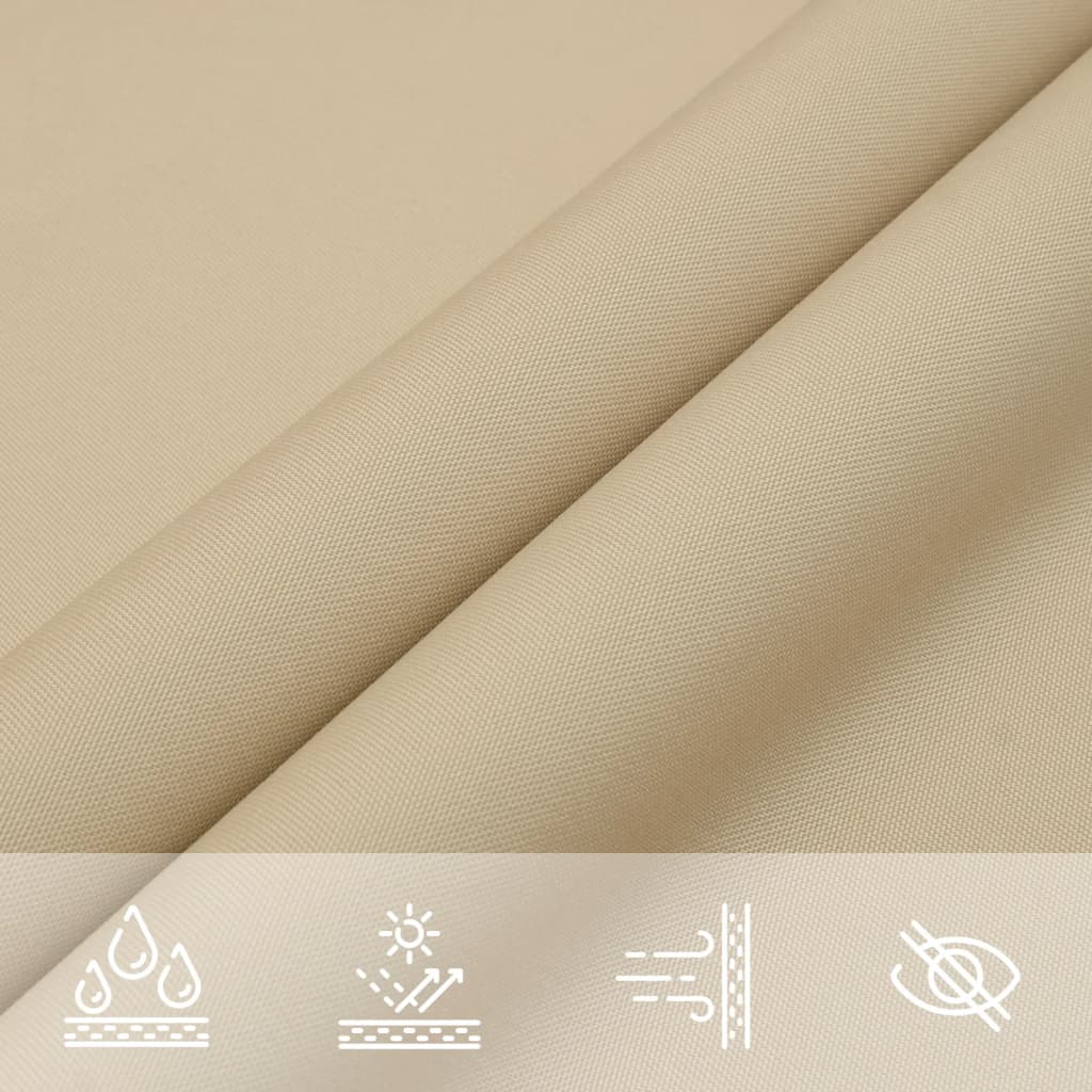 Parasole a Vela Oxford Triangolare 3,6x3,6x3,6 m Beige - homemem39