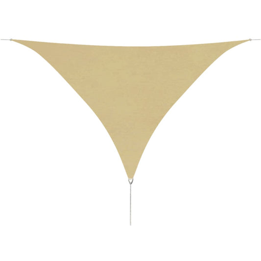 Parasole a Vela Oxford Triangolare 5x5x5 m Beige - homemem39