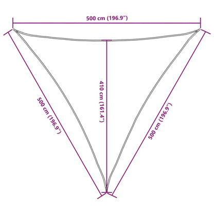 Parasole a Vela Oxford Triangolare 5x5x5 m Terracotta - homemem39