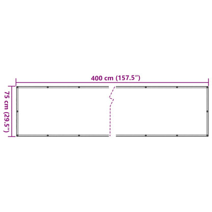 Paravento da Balcone in Tessuto Oxford 75x400 cm Antracite - homemem39