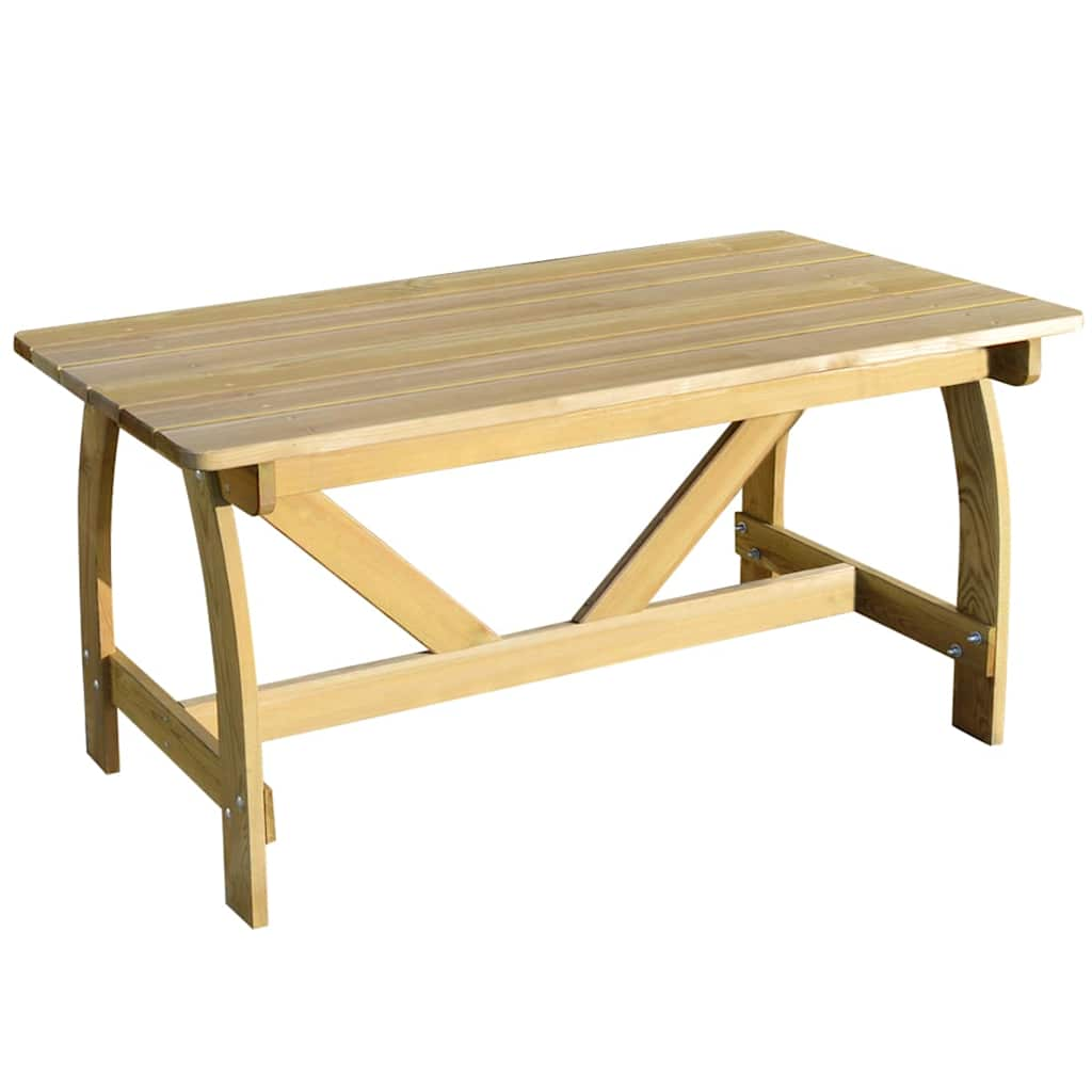 Tavolo da Giardino 150x74x75 cm in Legno di Pino Impregnato - homemem39