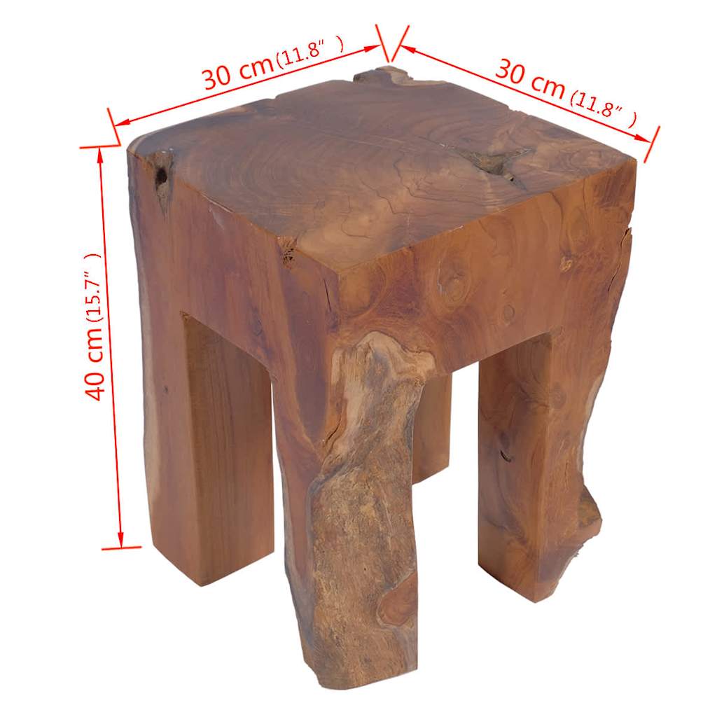 Sgabello in Legno Massello di Teak - homemem39