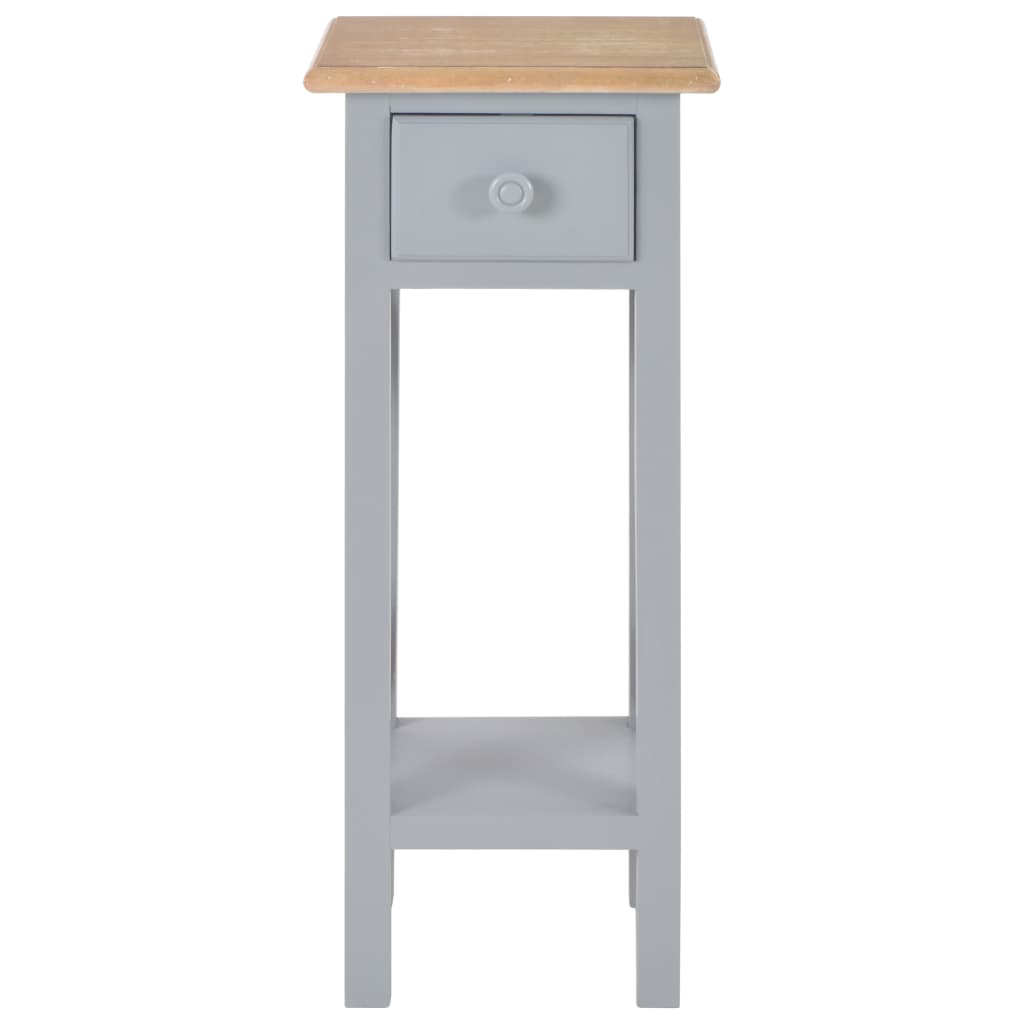 Tavolino Laterale Grigio 27x27x65,5 cm in Legno - homemem39