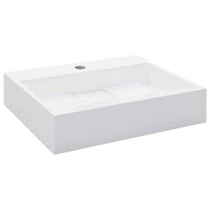 Lavandino 50x38x13 cm Blocco in Marmo/Minerale Bianco - homemem39