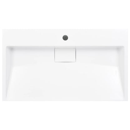 Lavandino 80x46x11 cm Blocco in Marmo/Minerale Bianco - homemem39