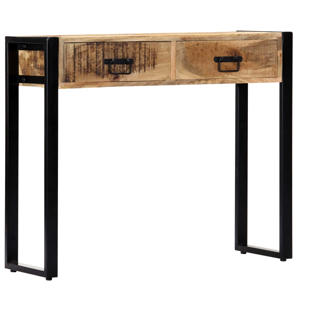 Tavolo Consolle 90x30x75 cm in Legno Massello di Mango - homemem39