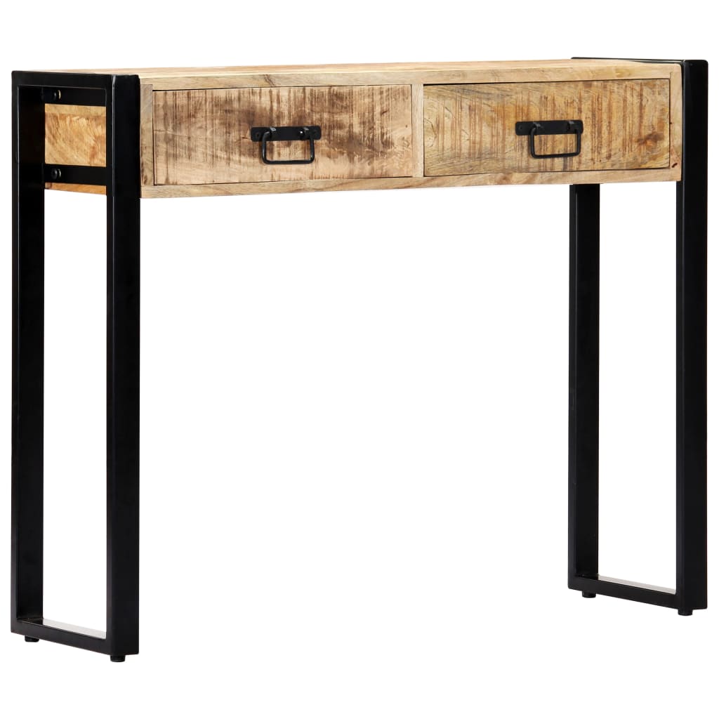 Tavolo Consolle 90x30x75 cm in Legno Massello di Mango - homemem39