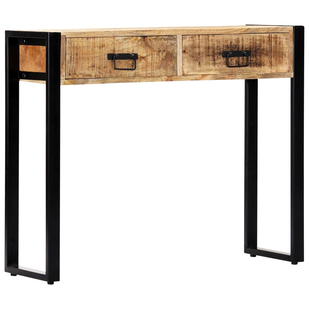 Tavolo Consolle 90x30x75 cm in Legno Massello di Mango - homemem39