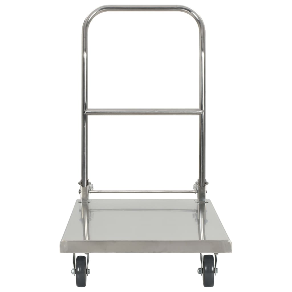 Carrello di Trasporto Argento 82x53x86 cm Acciaio Inossidabile - homemem39