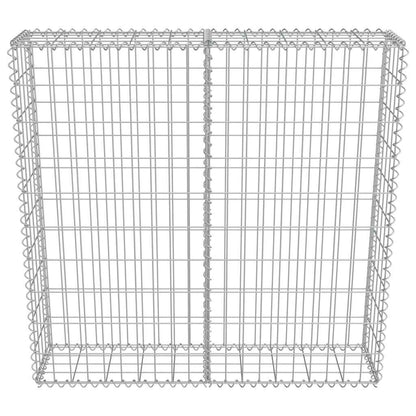 Gabbione con Copertura in Acciaio Zincato 100x20x100 cm - homemem39