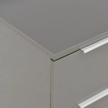 Credenza Grigio Lucido 60x35x80 cm in Legno Multistrato - homemem39