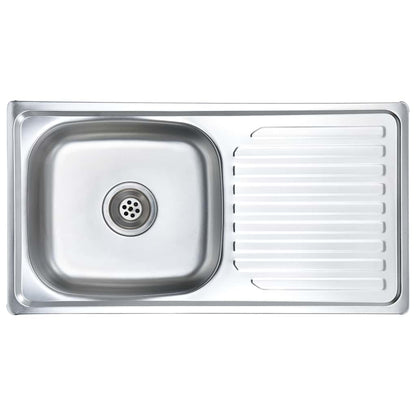 Lavello da Cucina con Filtro e Sifone in Acciaio Inox - homemem39