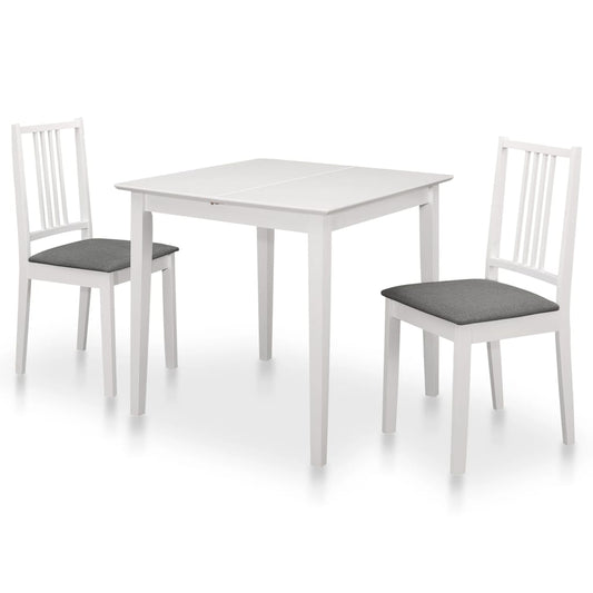 Set da Pranzo 3 pz in MDF Bianco - homemem39