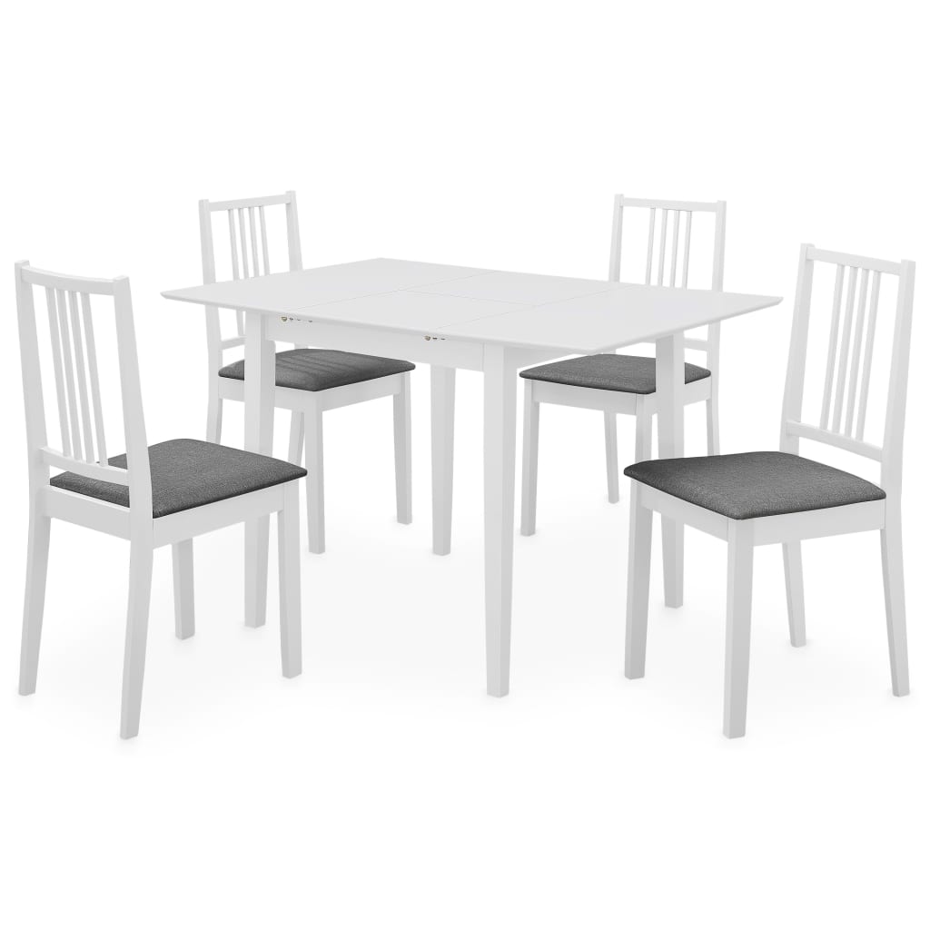 Set per Sala da Pranzo 5 pz in MDF Bianco - homemem39