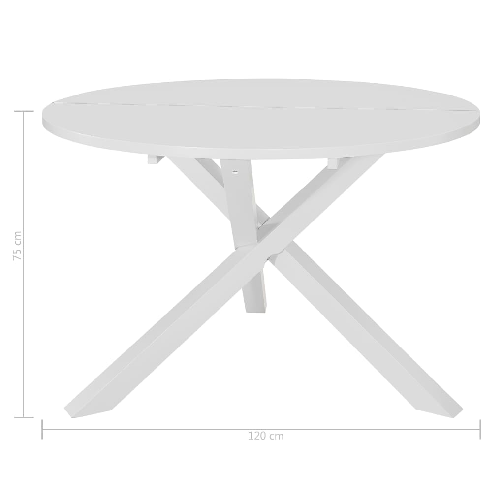 Set per Sala da Pranzo 5 pz in MDF Bianco - homemem39