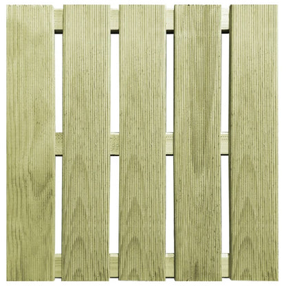 Piastrelle per Decking 24 pz 50x50 cm in Legno Verde