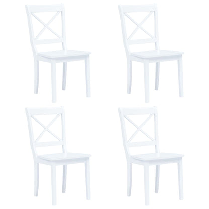 Set da Pranzo 5 pz in Legno Massello di Hevea Bianco - homemem39