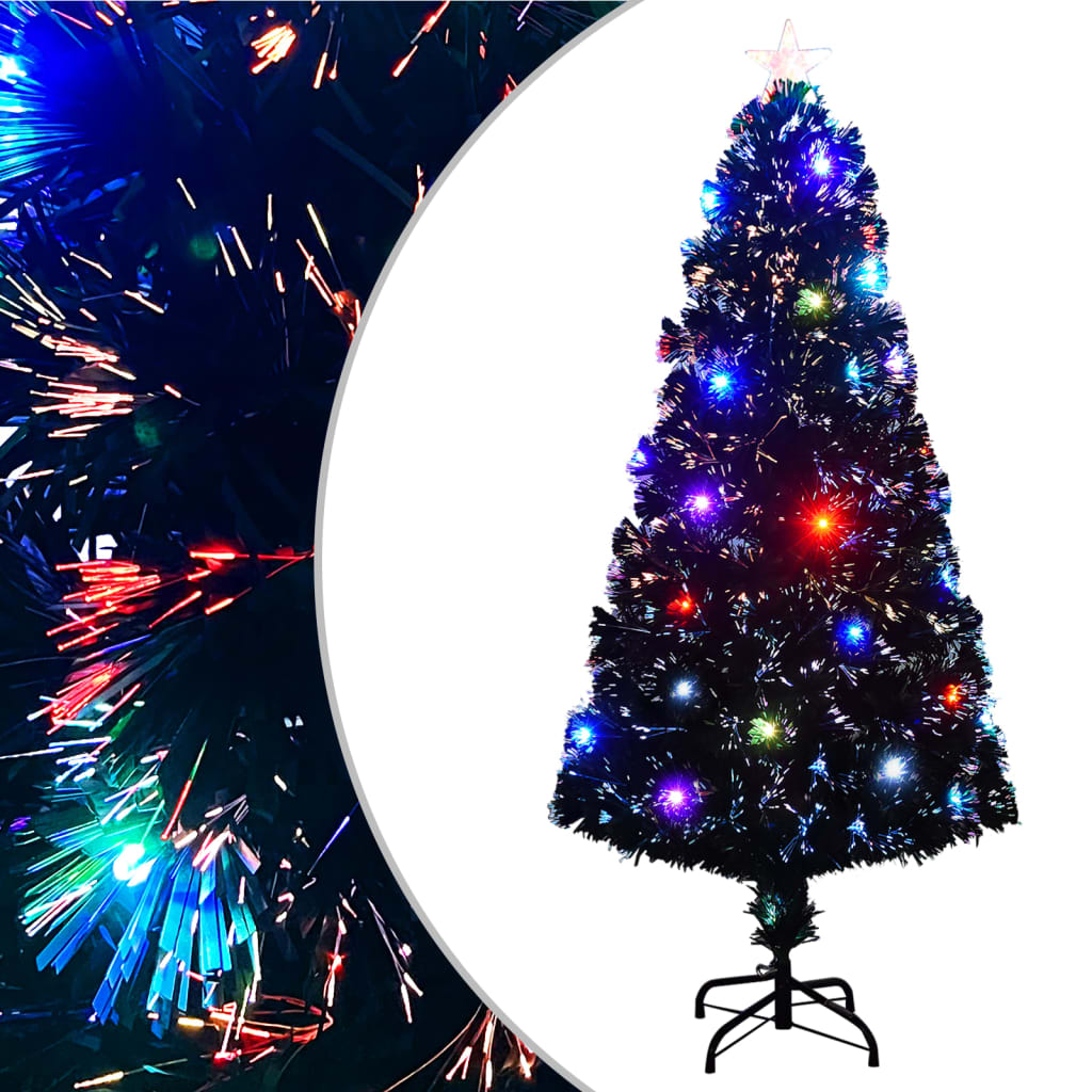 Albero di Natale Preilluminato con Supporto 150 cm Fibra Ottica - homemem39