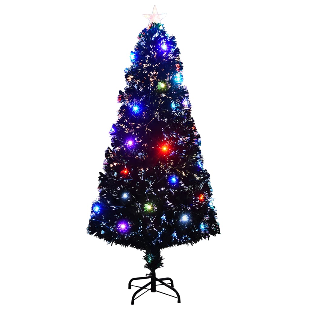 Albero di Natale Preilluminato con Supporto 150 cm Fibra Ottica - homemem39